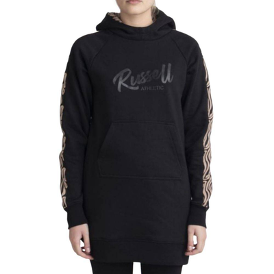Animal hoodie dress, Black, medium
