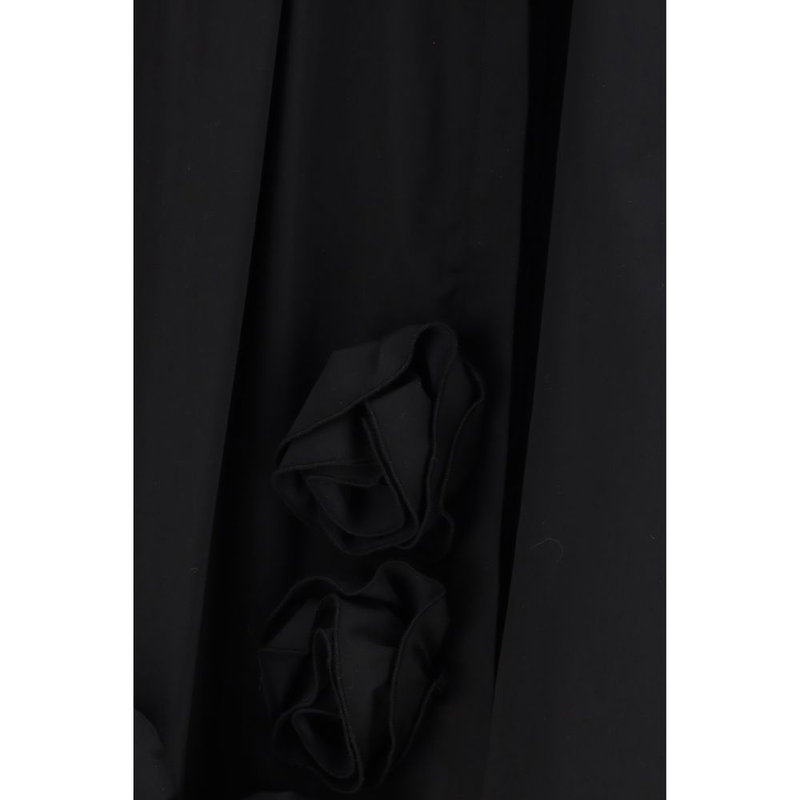 Black cotton casual dress-null