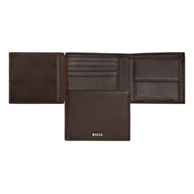 Boss money wallet with flap classic smooth brown, , medium