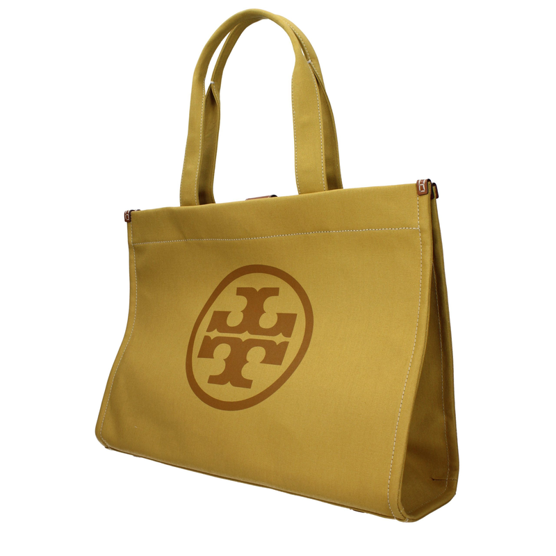 Yellow fabric shoulder bag-null