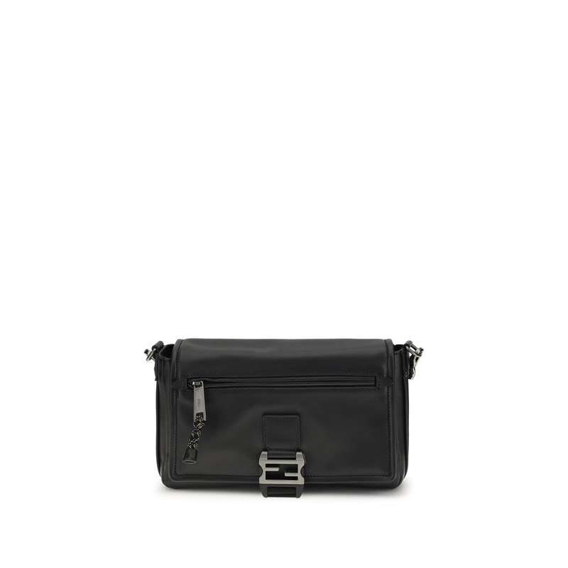 Black calf leather bos taurus shoulder bag-null