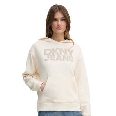 Dkny logo hoodie, Eggnog, medium