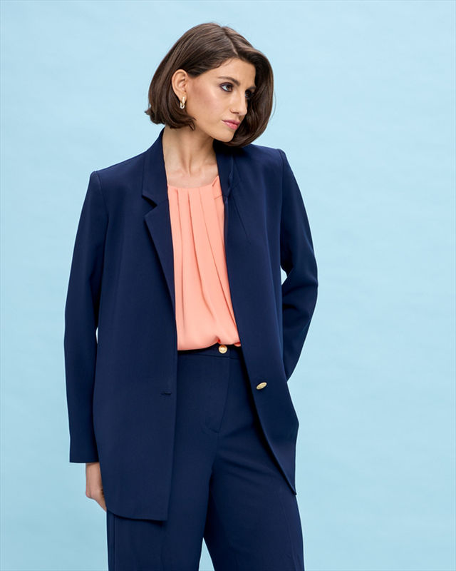 Blazer jacket crepe-null