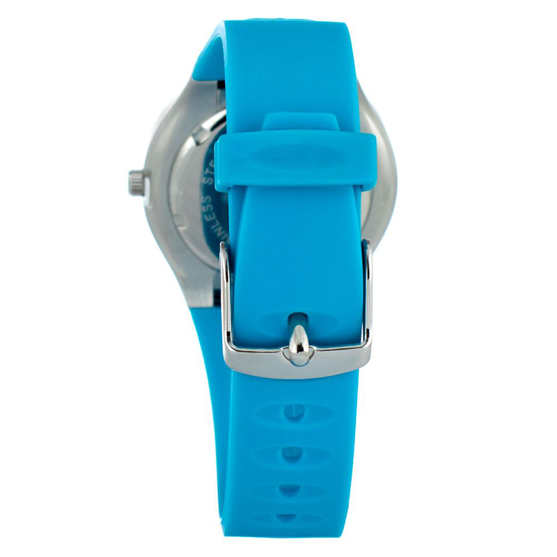 Blue rubber dress watch-null