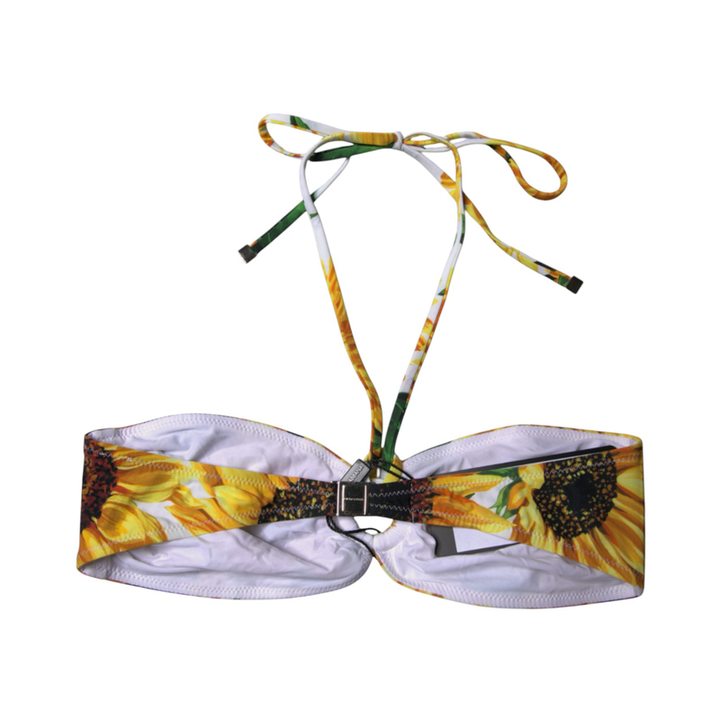 Multicolor floral halter beachwear bikini top swimwear-null