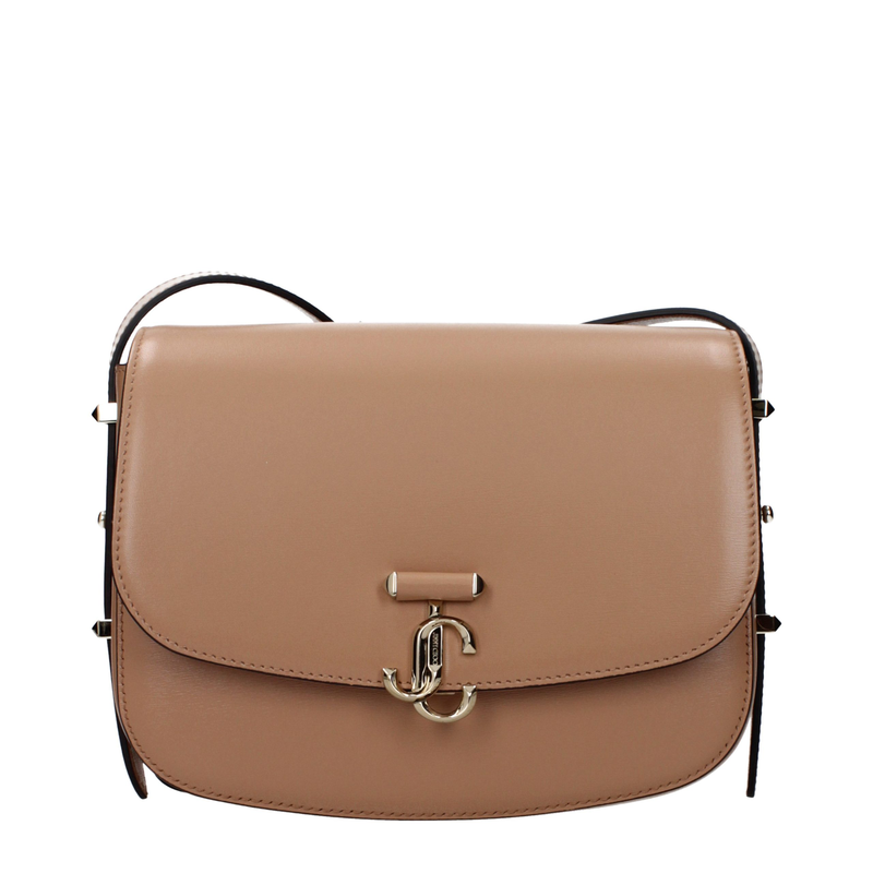 Brown leather crossbody bag-null