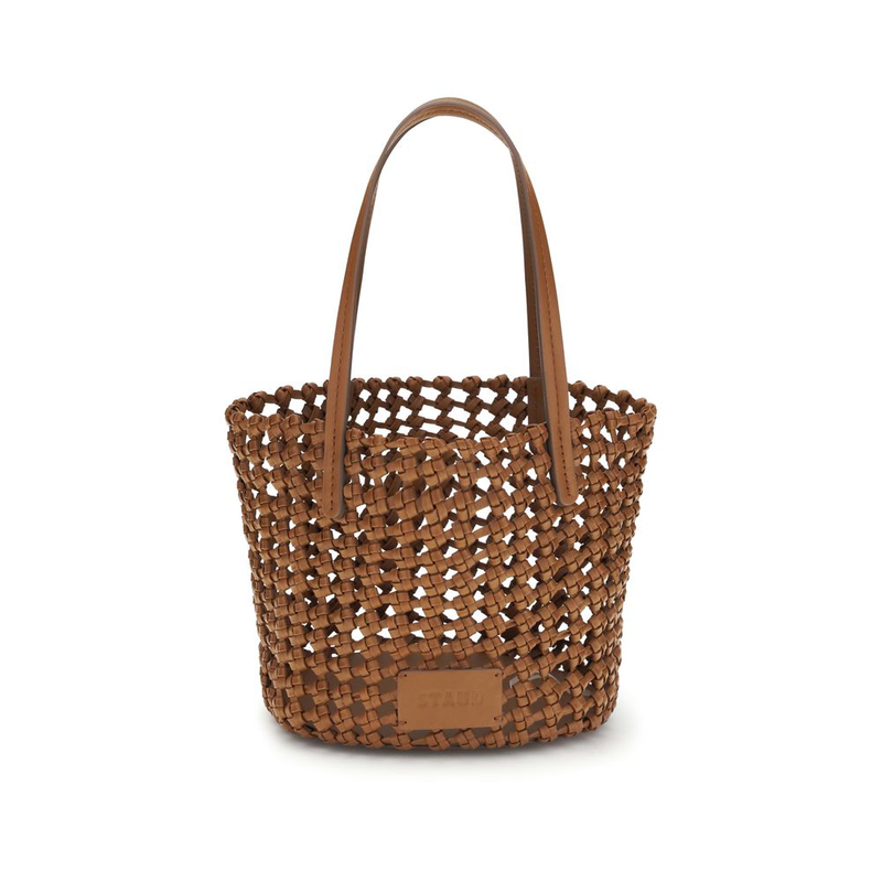 Brown calf leather bos taurus backet bag-null