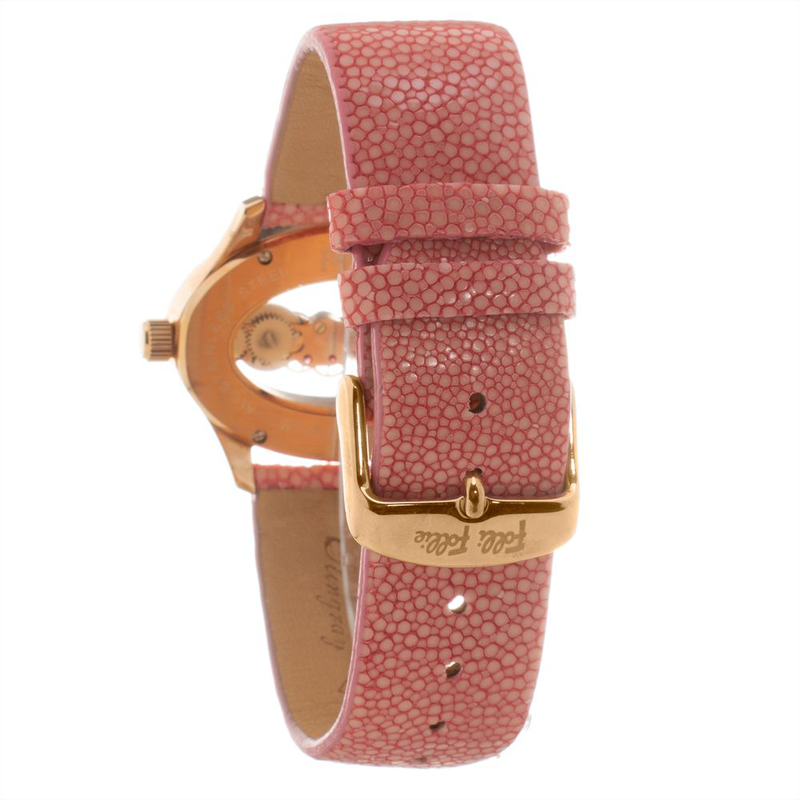 Multicolor leather dress watch-null