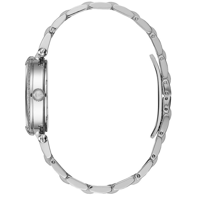 Silver stainless steel dress watch-null