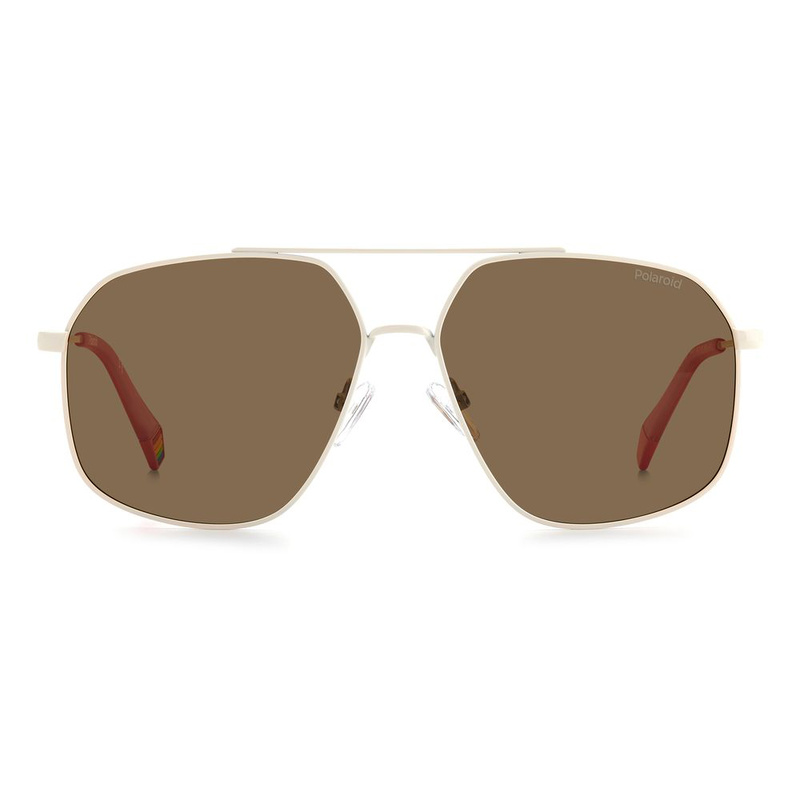 Beige stainless steel sunglasses-null