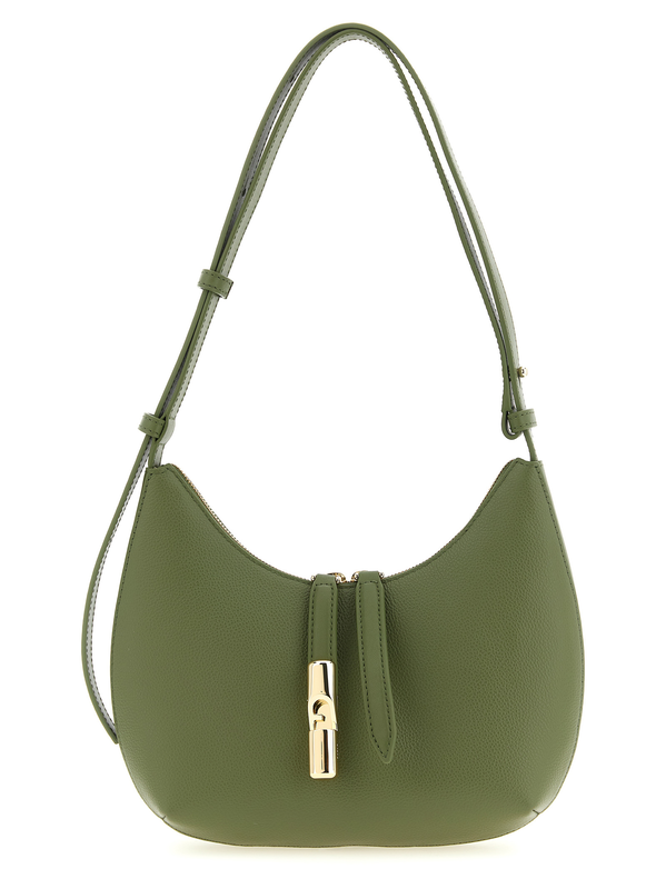 Bicolor calfskin shoulder bag-null
