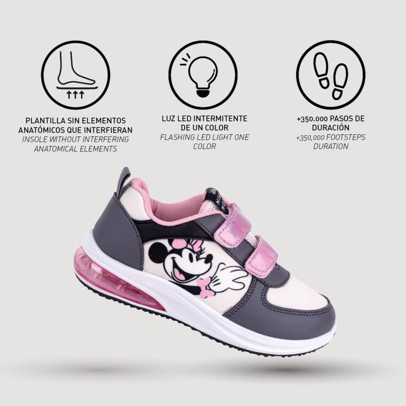 Sporty shoes pvc sole with lights minnie image number null