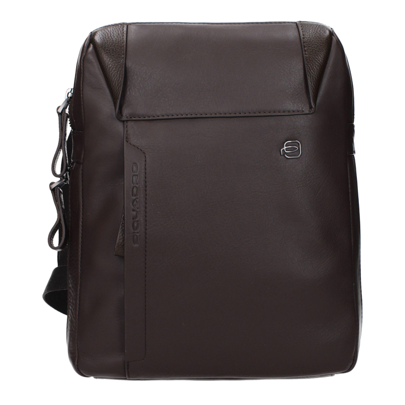 Brown leather crossbody bag-null