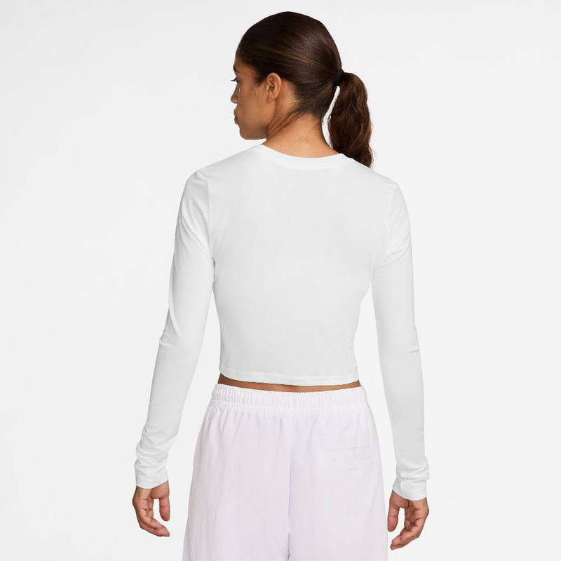 Nike sportswear womens chill knit long-sleeve cropped top-null