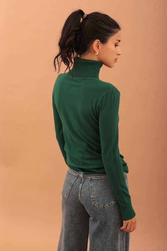 Vivian turtleneck knit &ndash; green-null