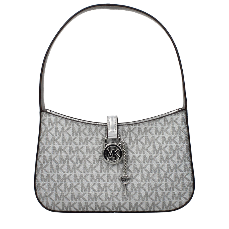 Gray fabric handbag-null