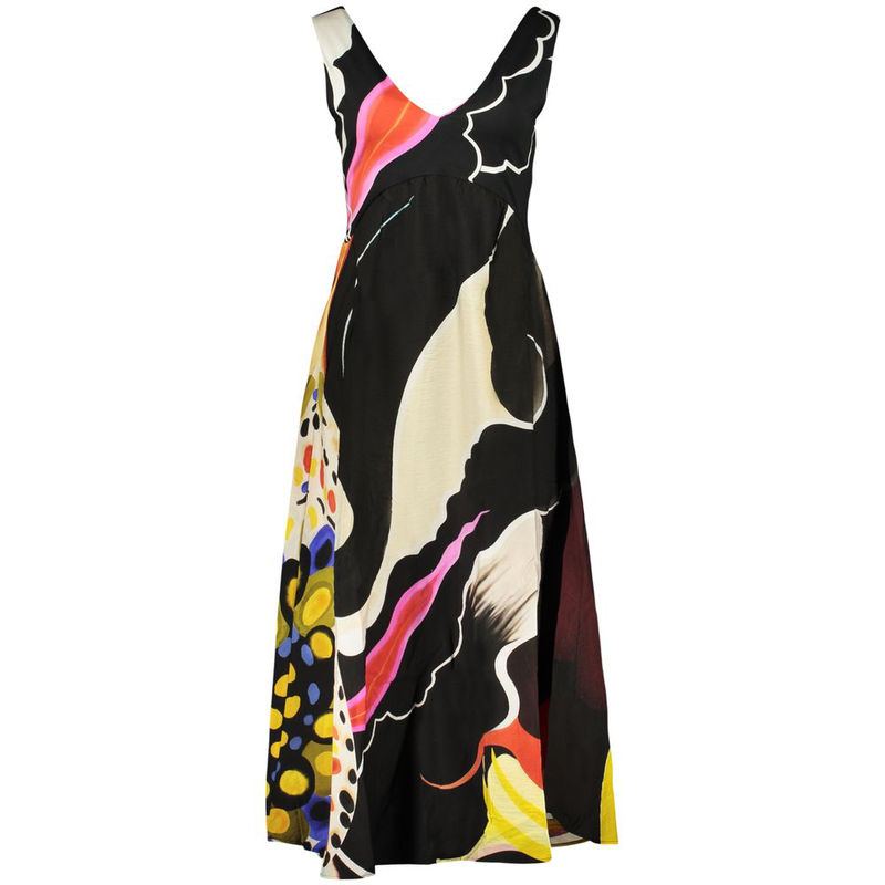 Black viscose women's dress-null