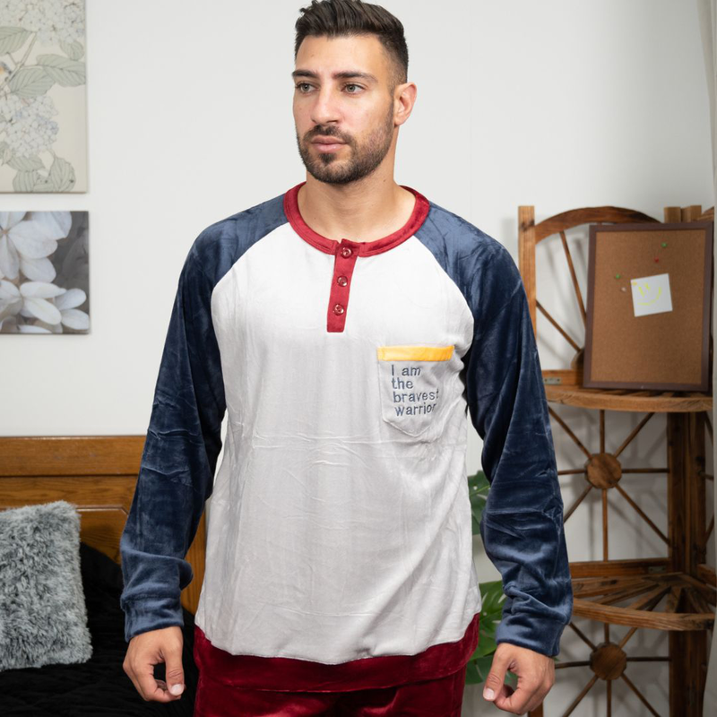 Mens velvet pajamas #m3296 image number null