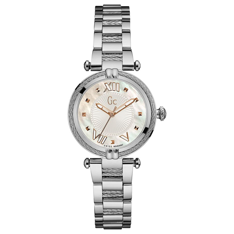 Silver stainless steel dress watch-null