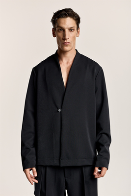 Pcoc deep v-neckline button cardigan