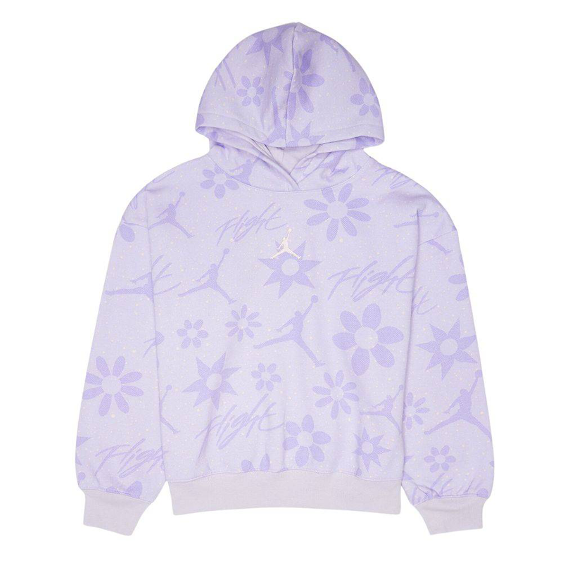 Nike jordan big kids floral flight aop po hoodie-null