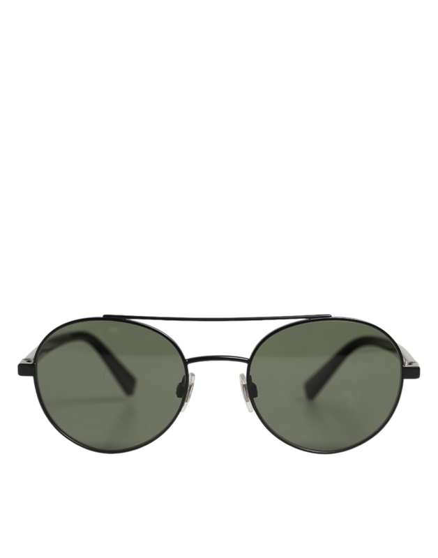 Matte black steel frame gray lens sunglasses-null
