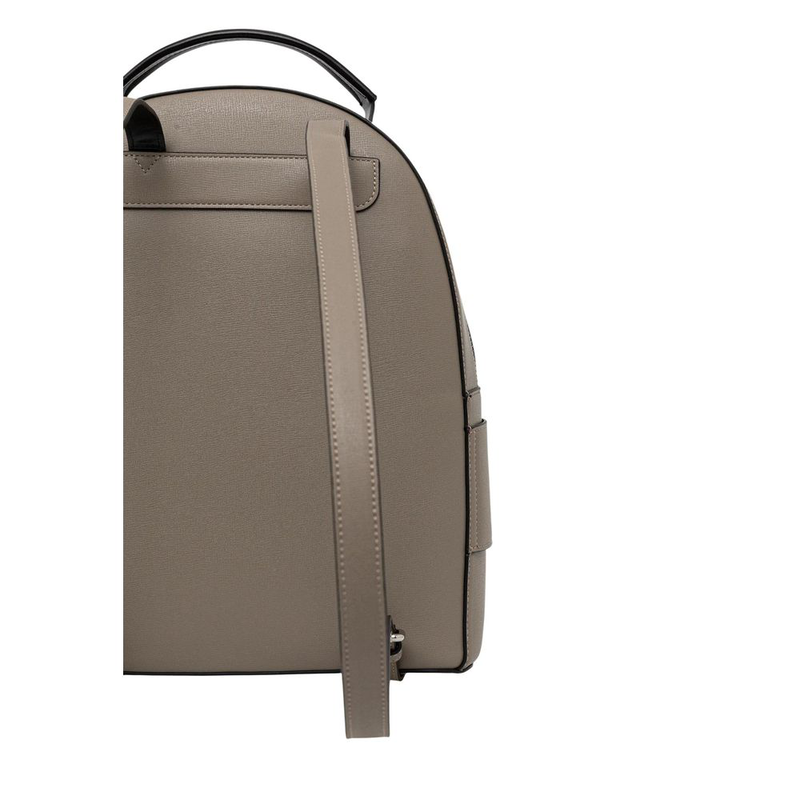 Beige polyethylene backpack-null