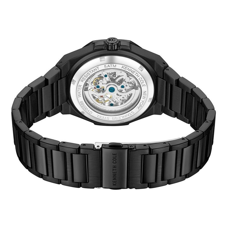 Black stainless steel dress watch-null