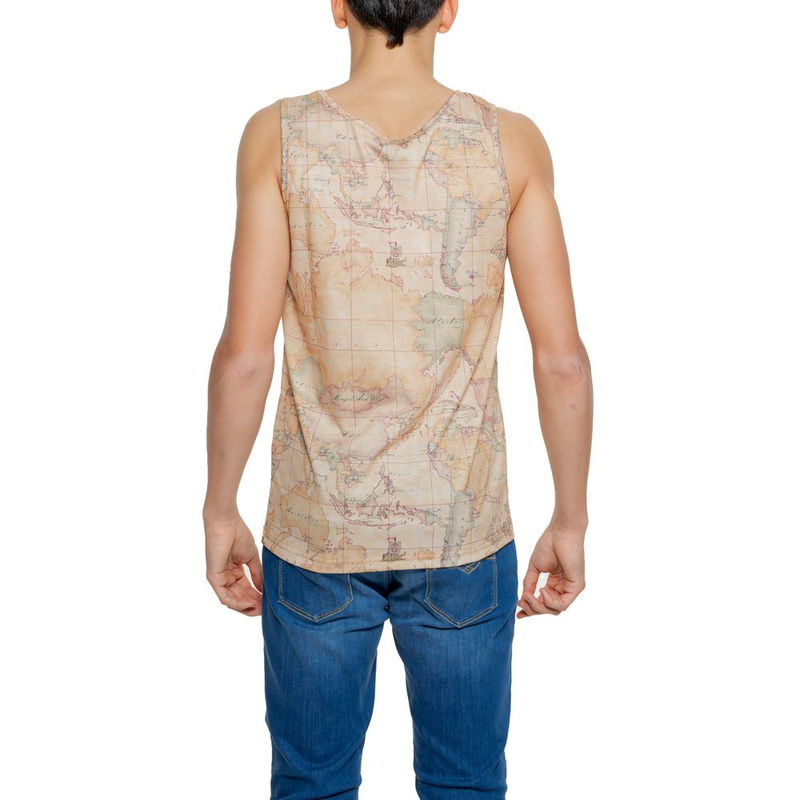 Beige polyester tank tops-null