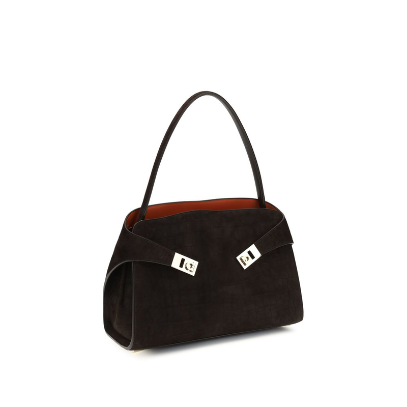 Brown calf leather bos taurus shoulder bag-null