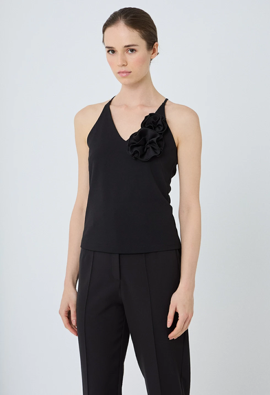 Camisole with flowers by desiree - black , s-null