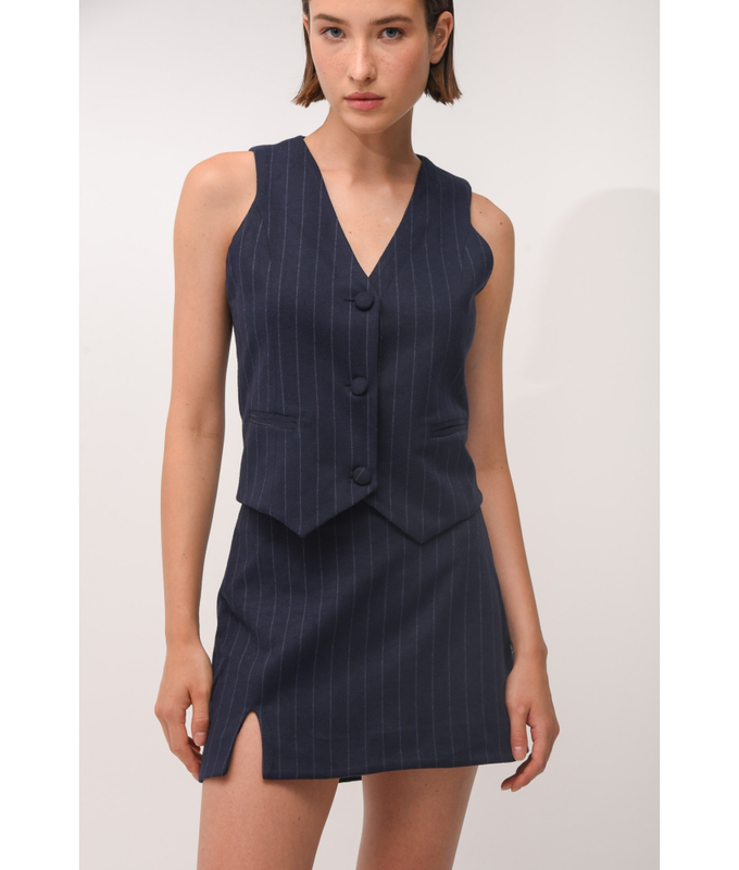 Milana stripped mini skirt-null