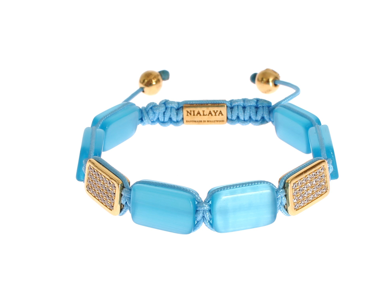 Cz opal 18k gold 925 bracelet-null