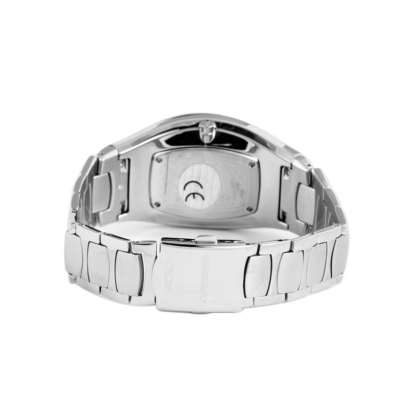 Silver stainless steel dress watch-null