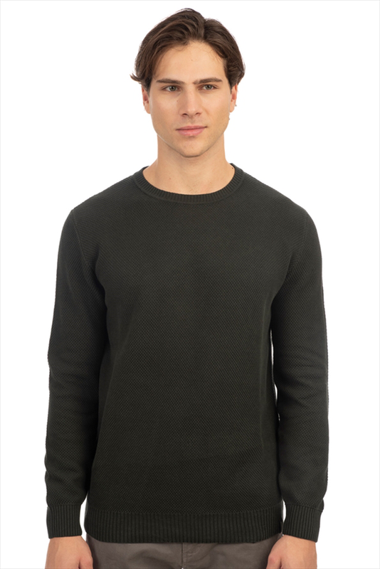 Basic cotton round neck knitwear image number null