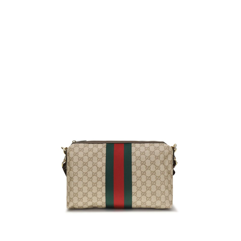 Beige cotton shoulder bag-null