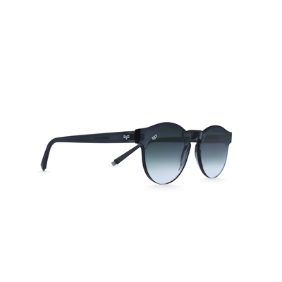 OJO everyday sunglasses round black frame and temples with grey black lenses, , medium