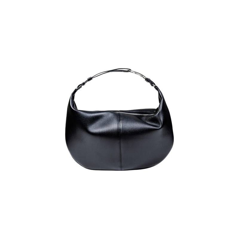 Black polyester handbag-null