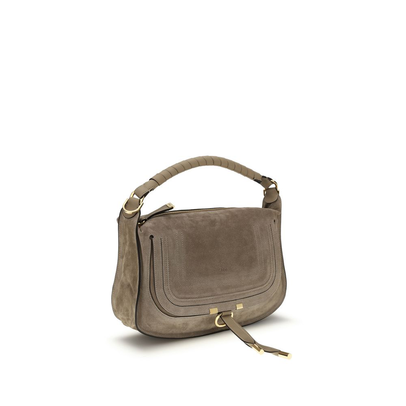 Beige calf leather bos taurus shoulder bag-null