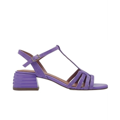 Tamaris women leather sandals, Purple, medium
