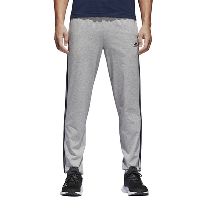 Adidas men clothing essentials 3-stripes tapared sj pants grey bk7415, Grey, medium