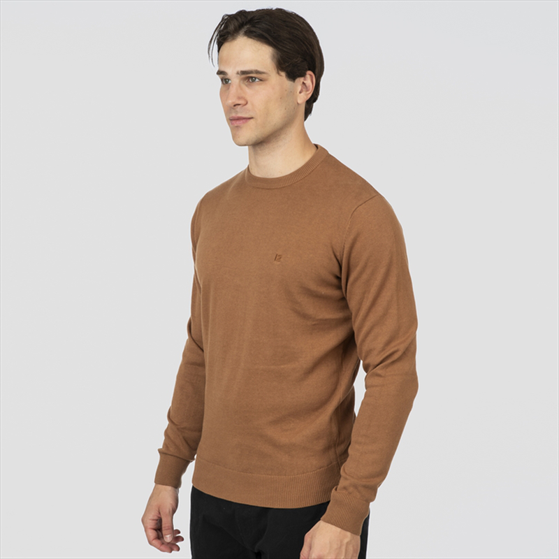 Basic cotton round neck knitwear-null