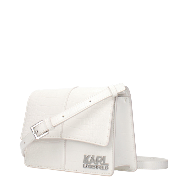 White polyethylene crossbody bag-null