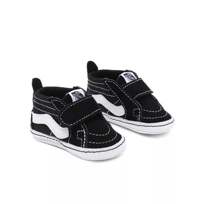 Vans infant sk8-hi v crib shoes, Black, medium