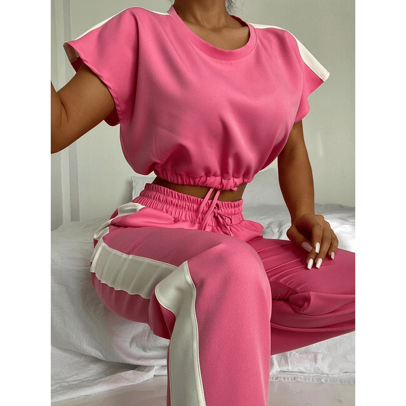 Stripe set pink-null