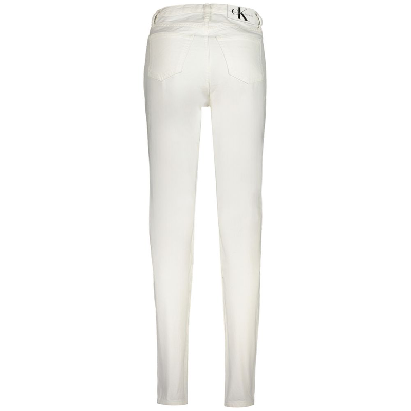 White cotton women's jean-null