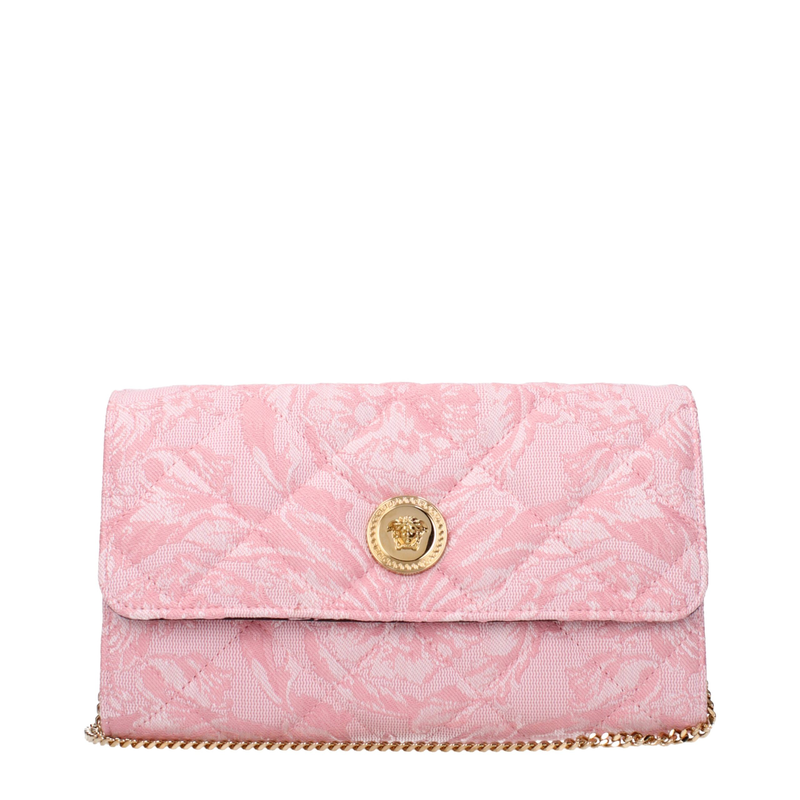 Pink fabric clutch bag-null