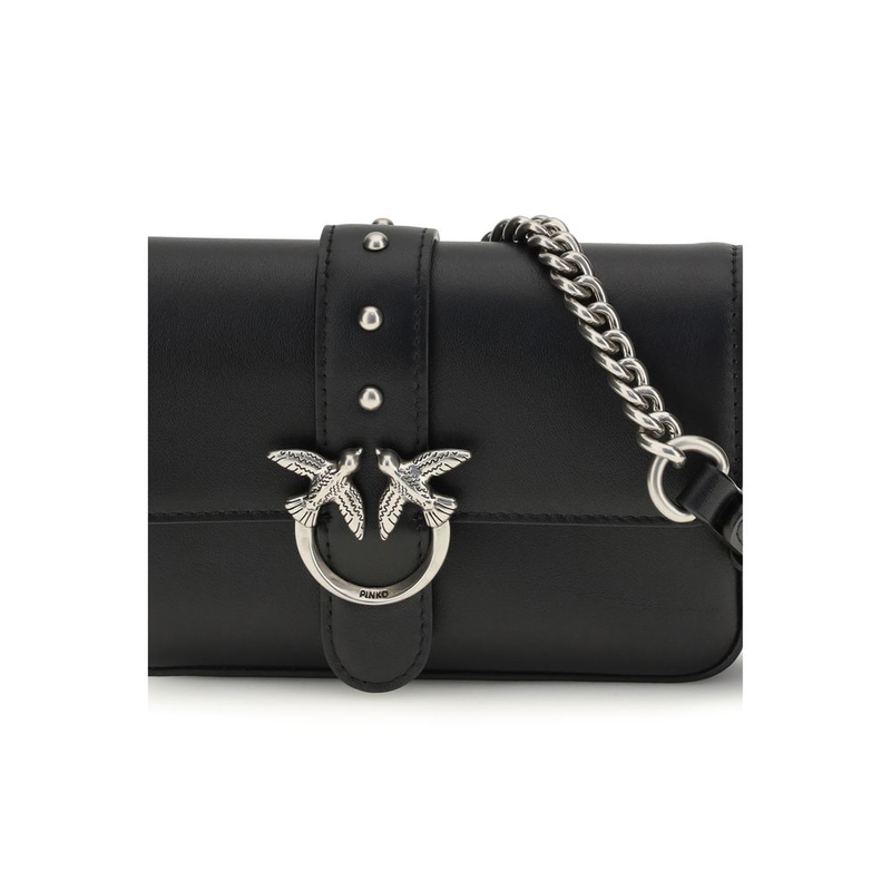 Black calf leather bos taurus shoulder bag-null