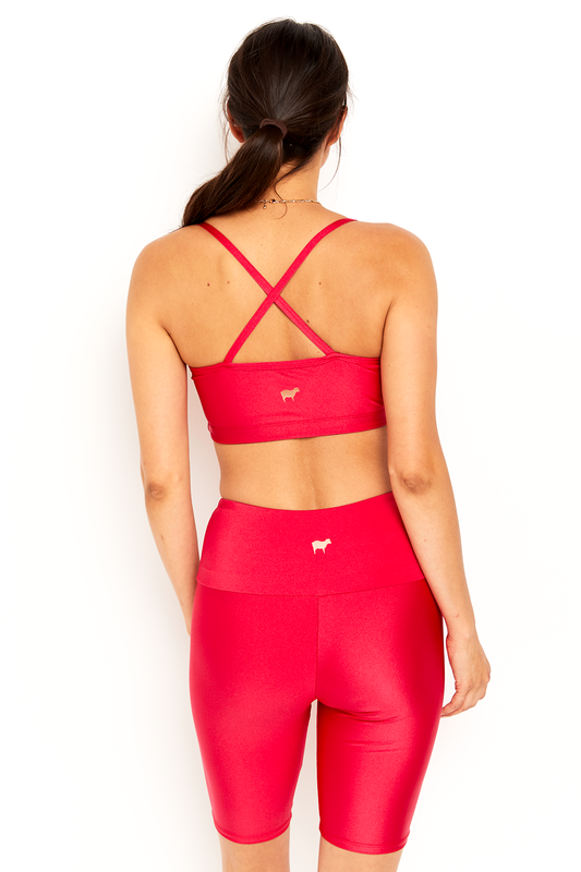 Goldsheep v-neck bralette in bright red image number null