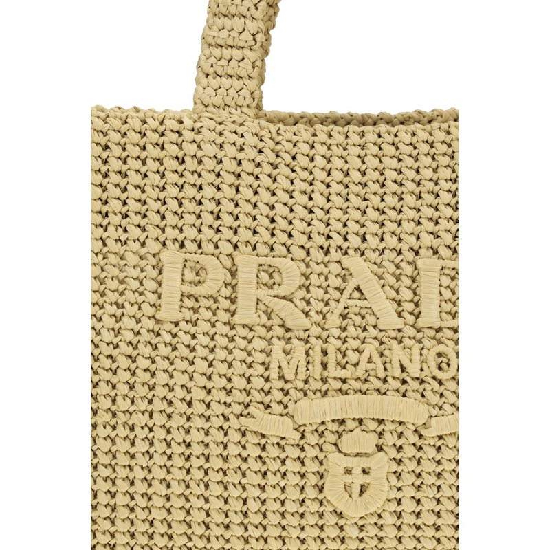 Beige raffia shoulder bag-null